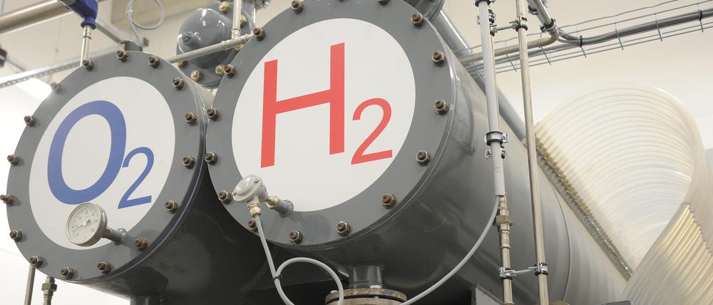 Im brandenburgischen Prenzlau steht ein Wasserstoff-Hybridkraftwerk. Die Anlage in der platten, aber windigen Uckermark erzeugt Strom aus Windanlagen und Biogas.