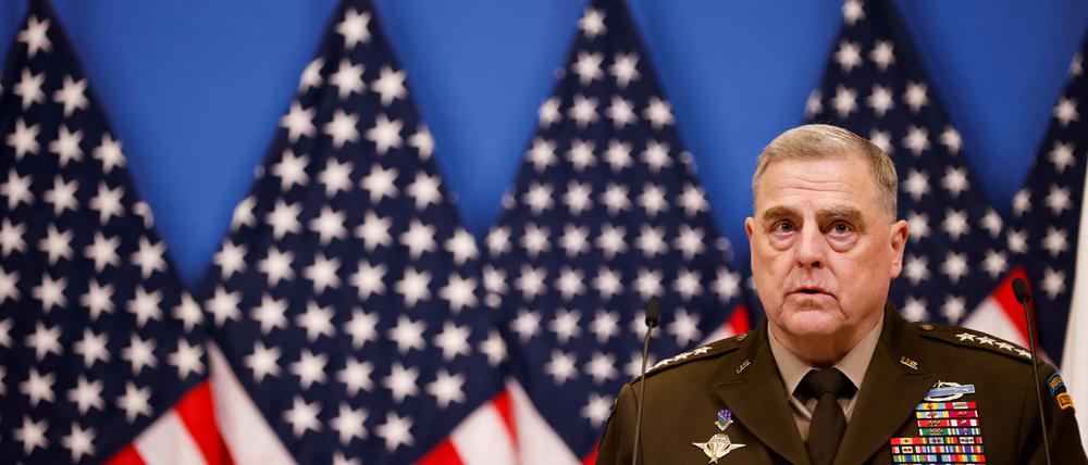  Mark A. Milley bei einer Pressekonferenz in den USA.