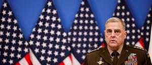 Mark A. Milley bei einer Pressekonferenz in den USA.