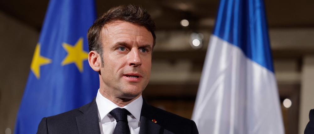 Frankreichs Präsident Emmanuel Macron bei der Münchner Sicherheitskonferenz.