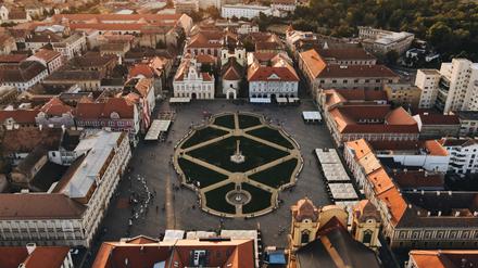 Temeswar: Blick auf den barocken Unionsplatz. 
