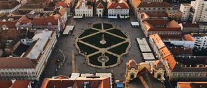 Temeswar: Blick auf den barocken Unionsplatz. 