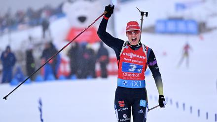 Denise Herrmann-Wick gewann drei Medaillen bei der WM in Oberhof.