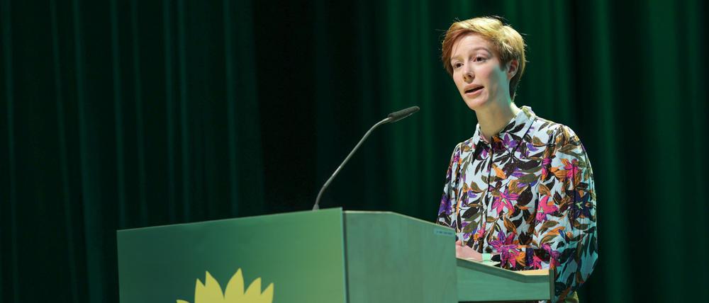 Julia Schmidt beim Landesparteitag von Bündnis 90/Die Grünen Brandenburg im November.
