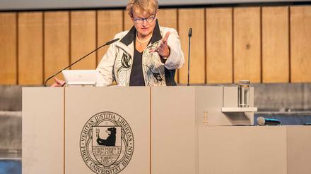 Bundesverfassungsrichterin Susanne Baer im Henry-Ford-Bau der Freien Universität.