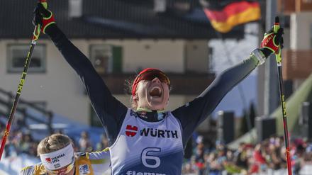 Katharina Hennig gewann zuletzt bei der Tour de Ski erstmals ein Weltcuprennen.