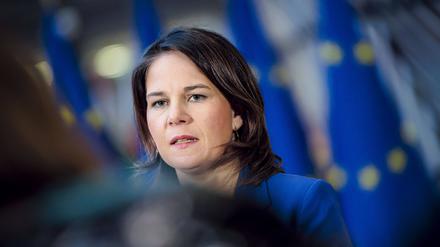 Annalena Baerbock während eines Besuchs in Brüssel.