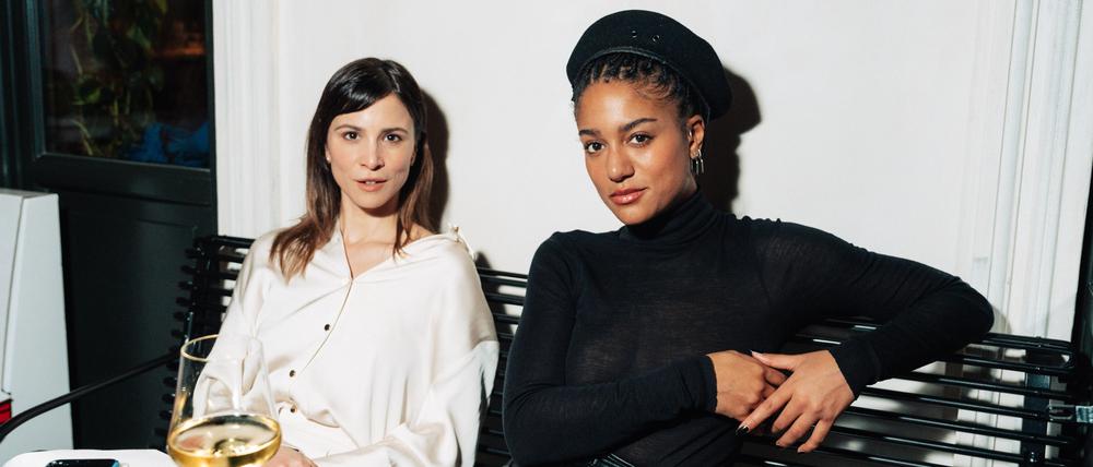 BERLIN, GERMANY - FEBRUARY 20: Aylin Tezel (L) and Lary attend the MUBI dinner and drinks at the 73rd Berlinale International Film Festival at Chateau Royal on February 20, 2023 in Berlin, Germany. (Photo by Robert Schlesinger/Getty Images for MUBI)