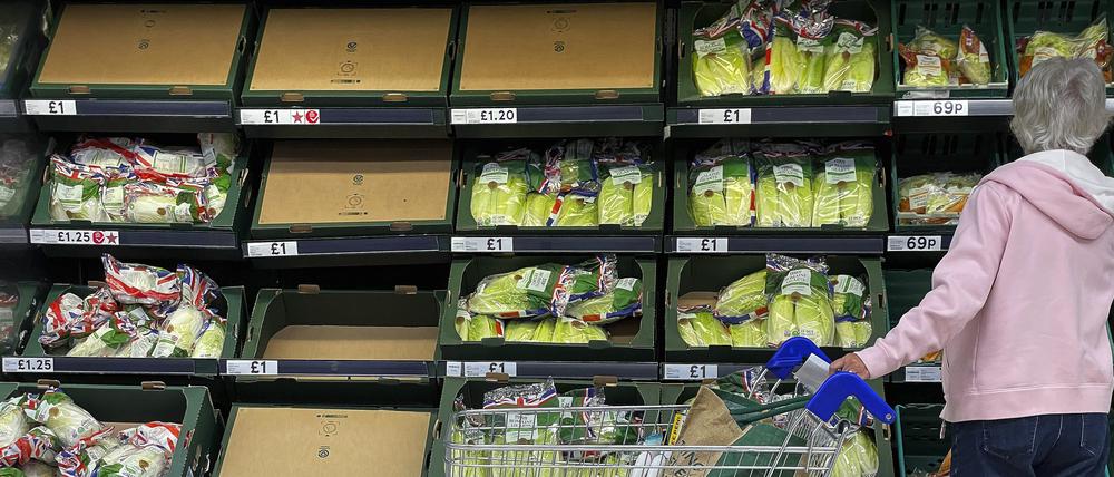 In Großbritannien werden die Gemüseregale immer leerer.