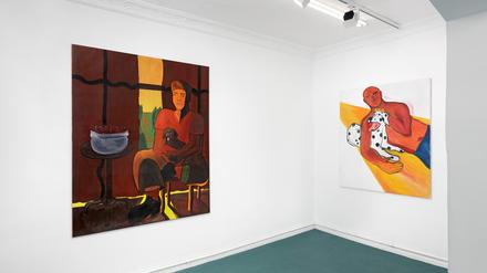 Blick in die Ausstellung „The Good Boi“ von Josip Novosel in der Galerie Noah Klink. 