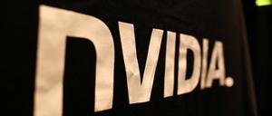 FILE PHOTO: The logo of technology company Nvidia is seen at its headquarters in Santa Clara, California February 11, 2015.  REUTERS/Robert Galbraith  (UNITED STATES - Tags: SCIENCE TECHNOLOGY BUSINESS LOGO)/File Photo