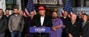 Ex-Präsident Donald Trump in East Palestine, Ohio.