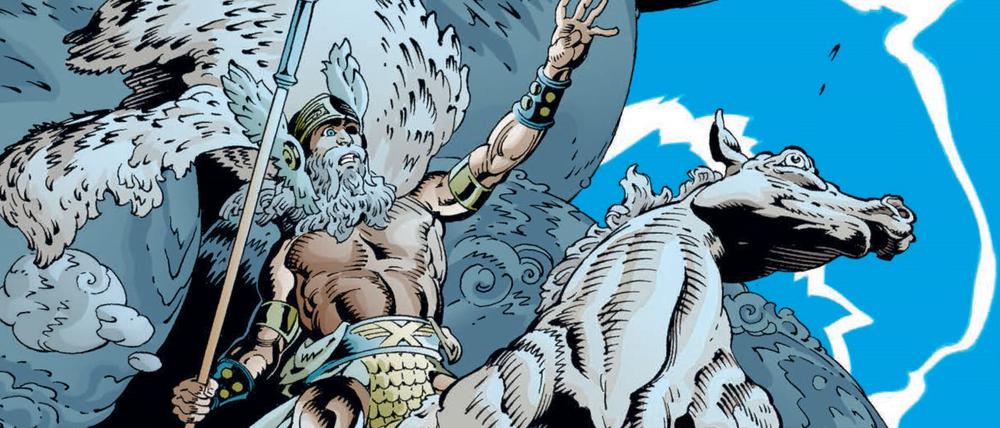 Wotan zu Ross: Eine Szene aus der Comicadaption von Wagners „Ring“.