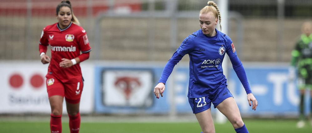 Eine der Hoffnungsträgerinnen bei Turbine: Anna Gerhardt (rechts) überzeugte zuletzt in der Defensive.