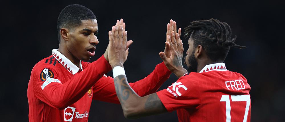 Bei Marcus Rashford (links) und Manchester United läuft es derzeit hervorragend.