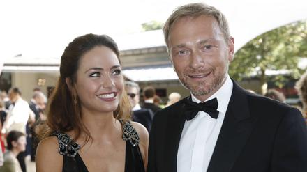 Christian Lindner und Franca Lehfeldt bei der Eröffnung der Richard-Wagner-Festspiele 2018 in Bayreuth.