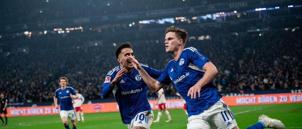 Der frühere Unioner Marius Bülter (rechts) erzielte das wichtige 2:0.