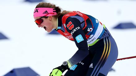 Nur Rang vier. Laura Gimmler (Deutschland, Nummer 5) im Wettbewerb.