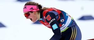 Nur Rang vier. Laura Gimmler (Deutschland, Nummer 5) im Wettbewerb.