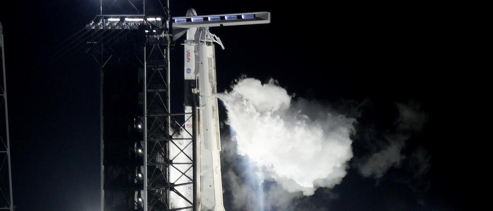 Eigentlich hätten vier Raumfahrer zur ISS fliegen sollen, aber der Start wurde abgebrochen.