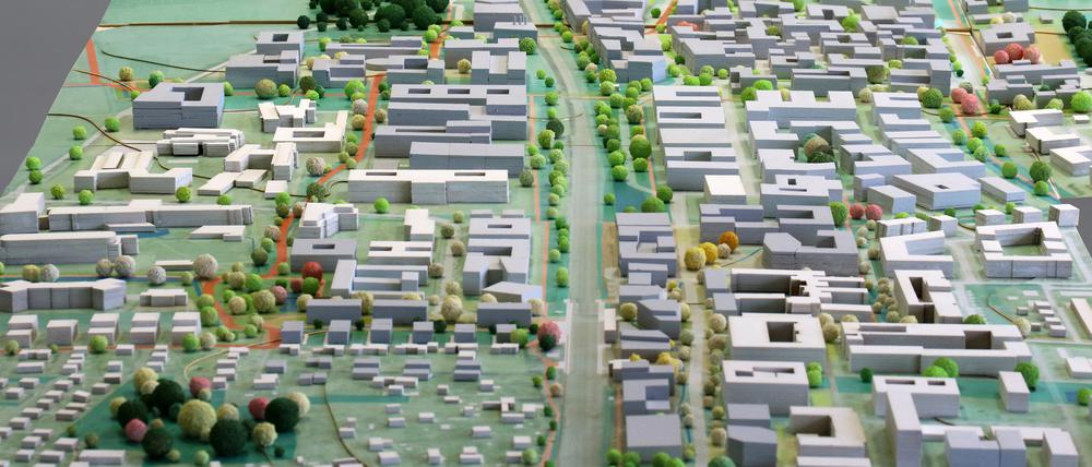 Modell für den Rahmenplan Golm 2040.