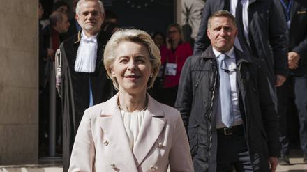 EU-Kommissionspräsidentin Ursula von der Leyen auf Sizilien, Ende Februar 2023. 