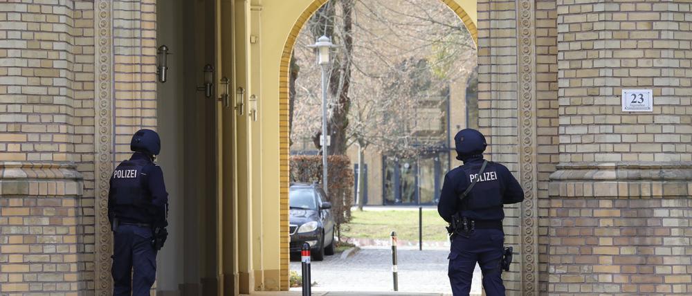 Polizeieinsatz am Oberstufenzentrum 1 in der Jägerallee Potsdam