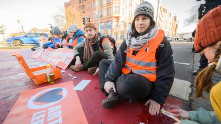 Aktivisten der „Letzten Generation“ in Hannover