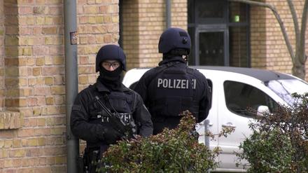 Ein Großaufgebot der Polizei war bei dem falschen Amokalarm Ende Februar in Potsdam im Einsatz.