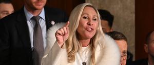 US-Republikanerin Marjorie Taylor Greene während der Rede von Präsident Joe Biden zur Lage der Nation