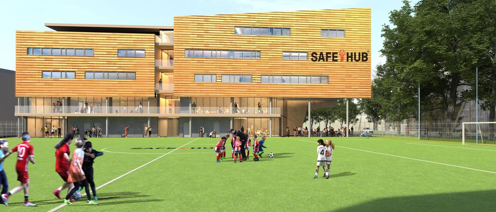 So soll es aussehen. Beim Safe-Hub in Wedding soll Sport und Bildung vereint werden.