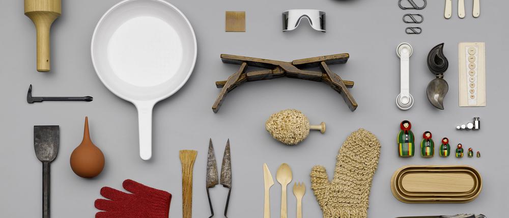 Pfanne, Löffel, Klopfer: die Form hat überdauert. Aus Franco Clivios „No Name Design“-Sammlung.