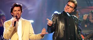 Das Popduo Modern Talking, Thomas Anders (li.) und Dieter Bohlen..