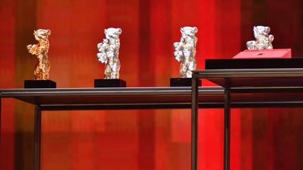 Berlinale Bären warten auf ihre neuen Besitzer.