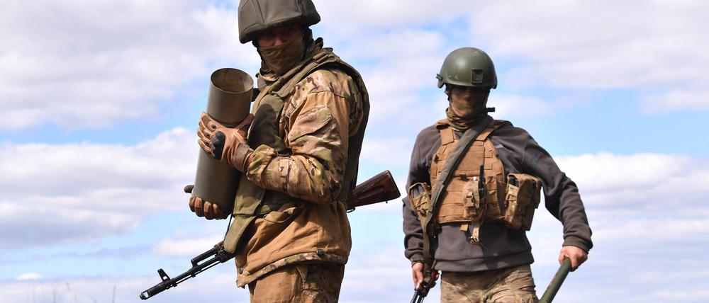 Soldaten der Wagner-Gruppe in Bachmut