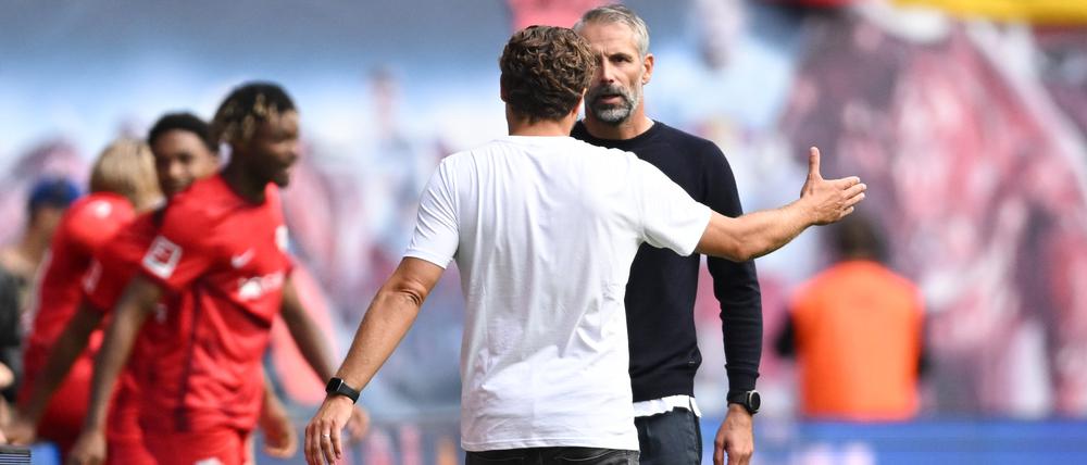 Glückwunsch, Kollege. Edin Terzic (links) und Marco Rose haben ihre Teams wieder auf Vordermann gebracht.