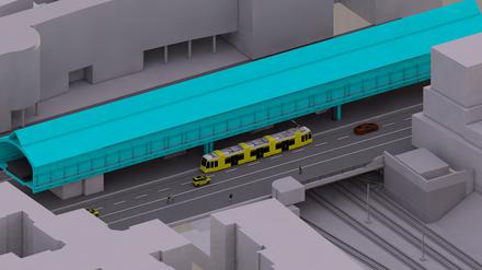 Die neue Brücke an der Schönhauser Allee soll 2030 fertig sein.