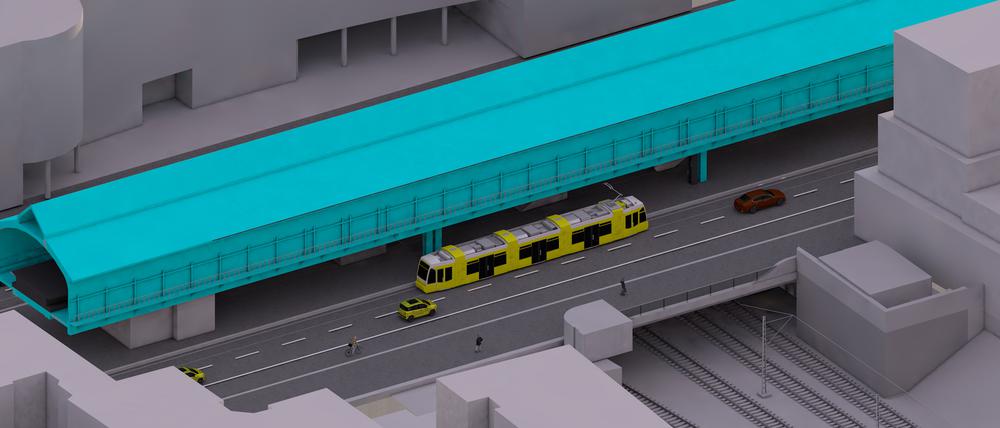 Die neue Brücke an der Schönhauser Allee soll 2031 fertig sein.