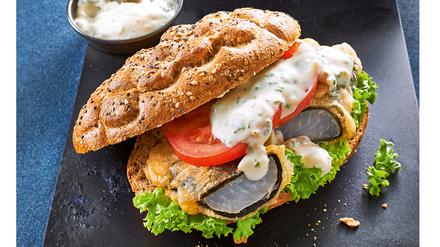 Veganer Backfischburger in Bierteig von Alexander Flohr