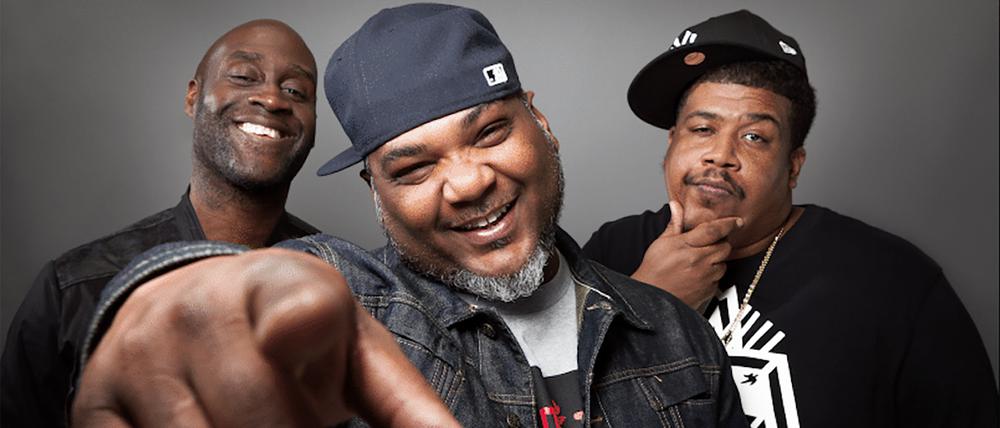 Posdnuos, Pasemaster Mase und Trugoy the Dove (v. l.) von De La Soul.