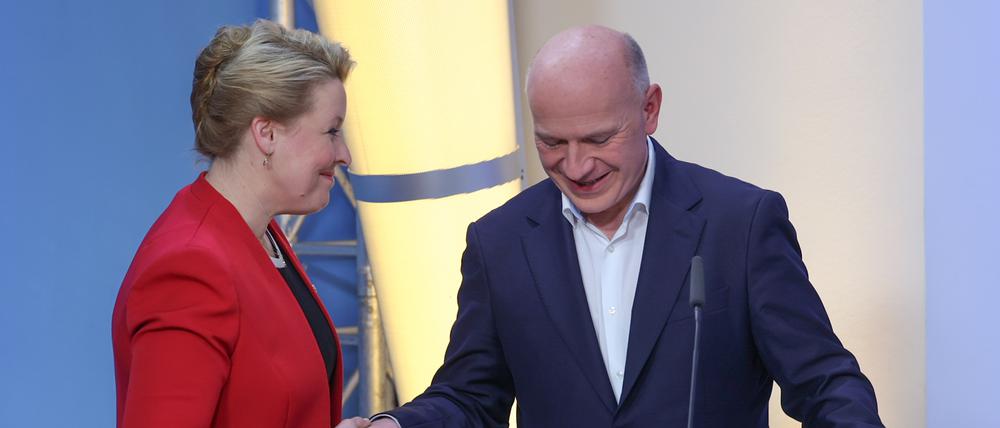 Franziska Giffey und Kai Wegner