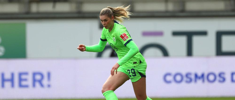 Trotz des 1:0 durch Jule Brand unterlagen die Wolfsburgerinnen.