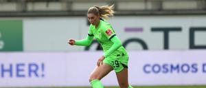 Trotz des 1:0 durch Jule Brand unterlagen die Wolfsburgerinnen.