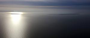 Westliche Ostfriesische Inseln, links Minsener Oog, rechts Wangerooge.