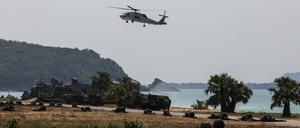 Amerikanische und südkoreanische Marineeinheiten bei der Militärübung „Cobra Gold“ am 3. März in Thailand. 