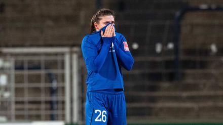 Turbines Martyna Wiankowska war die Enttäuschung anzusehen nach Abpfiff.