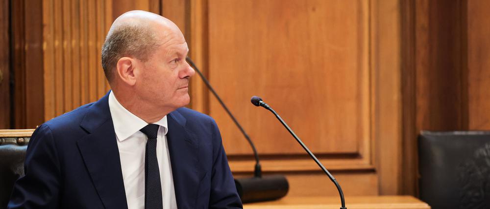 Schon einmal vor einem Cum-ex-Ausschuss: Bundeskanzler Olaf Scholz (SPD) im vorigen Jahr in der Hamburgischen Bürgerschaft.