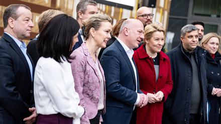 Die CDU und SPD-Spitze währen der vergangenen Sondierungsgespräche in Berlin.