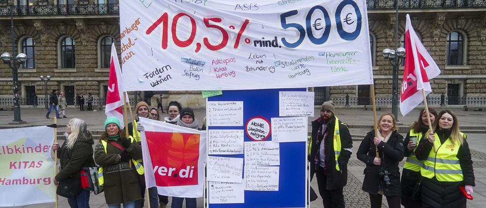 Wegen eines Streiks blieben am Mittwoch in Brandenburg viele Kitas geschlossen.