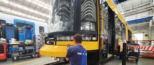 In Hennigsdorf wurde unter anderem eine Straßenbahn für die BVG gebaut. 


 